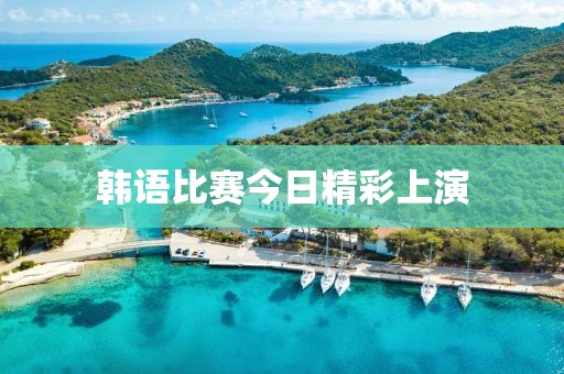 韓語比賽今日精彩上演