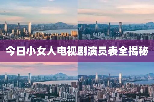 今日小女人電視劇演員表全揭秘