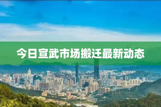 今日宣武市場搬遷最新動態