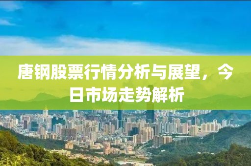唐鋼股票行情分析與展望，今日市場走勢解析