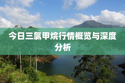 今日三氯甲烷行情概覽與深度分析