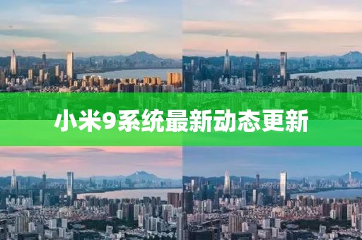 小米9系統最新動態更新