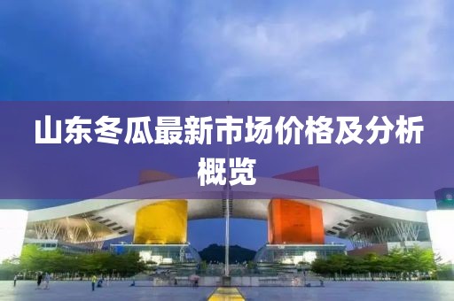 山東冬瓜最新市場價格及分析概覽