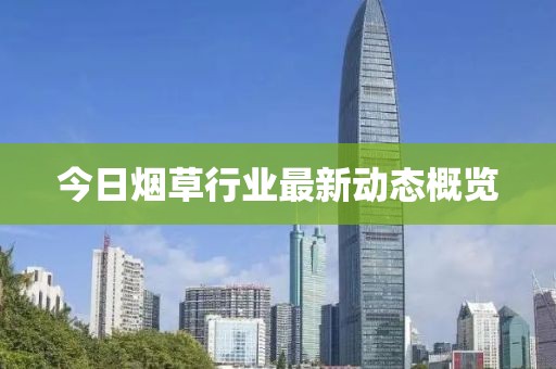 今日煙草行業最新動態概覽