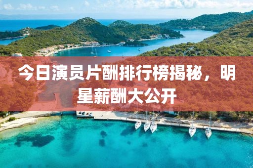 今日演員片酬排行榜揭秘，明星薪酬大公開