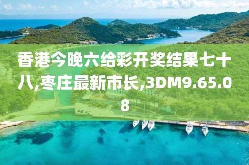 香港今晚六給彩開獎結果七十八,棗莊最新市長,3DM9.65.08