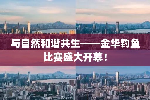 與自然和諧共生——金華釣魚比賽盛大開幕！