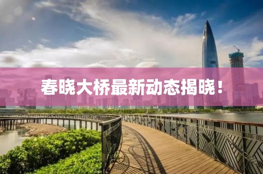 春曉大橋最新動態揭曉！