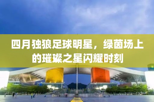 四月獨狼足球明星，綠茵場上的璀璨之星閃耀時刻