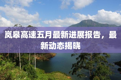 嵐皋高速五月最新進展報告，最新動態揭曉