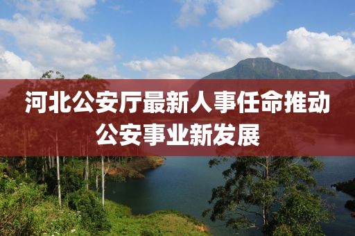 河北公安廳最新人事任命推動公安事業新發展