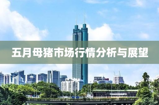 五月母豬市場行情分析與展望