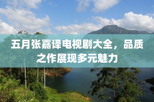 五月張嘉譯電視劇大全，品質之作展現多元魅力