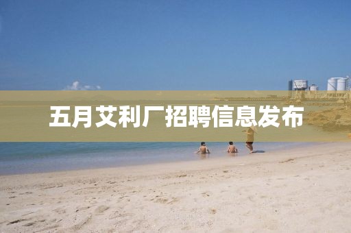 五月艾利廠招聘信息發布