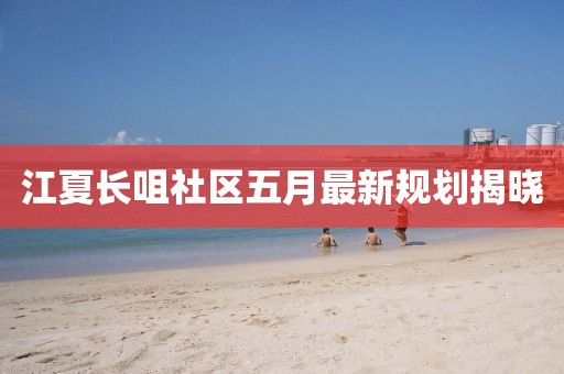 江夏長咀社區五月最新規劃揭曉