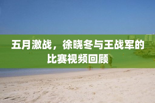 五月激戰，徐曉冬與王戰軍的比賽視頻回顧