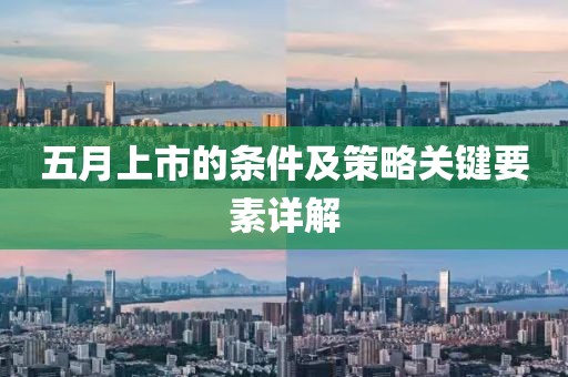 五月上市的條件及策略關鍵要素詳解