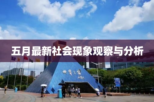 五月最新社會現象觀察與分析