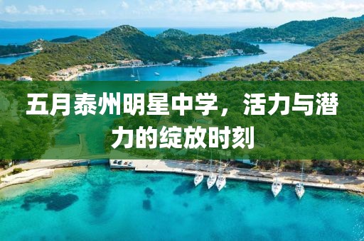 五月泰州明星中學，活力與潛力的綻放時刻