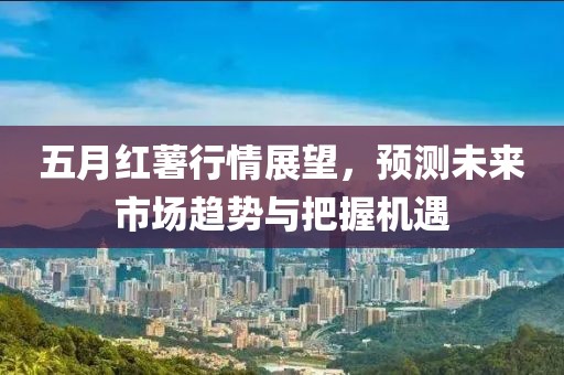 五月紅薯行情展望，預測未來市場趨勢與把握機遇