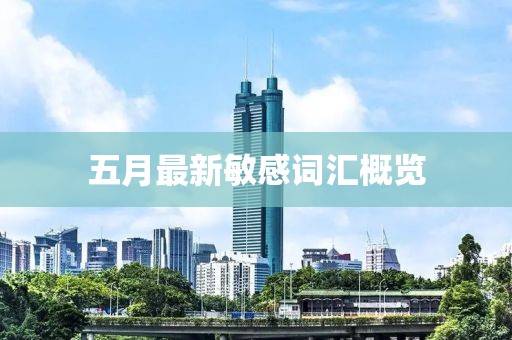 五月最新敏感詞匯概覽