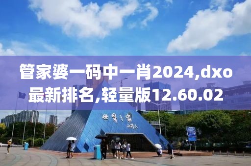 管家婆一碼中一肖2024,dxo最新排名,輕量版12.60.02