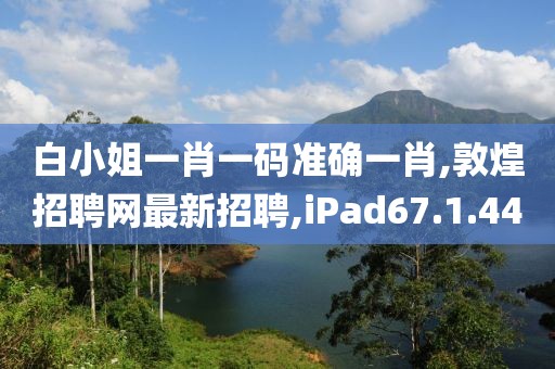 白小姐一肖一碼準確一肖,敦煌招聘網最新招聘,iPad67.1.44