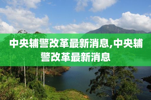 中央輔警改革最新消息,中央輔警改革最新消息