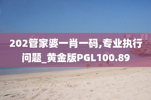 202管家婆一肖一碼,專業執行問題_黃金版PGL100.89
