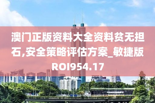 澳門正版資料大全資料貧無擔石,安全策略評估方案_敏捷版ROI954.17
