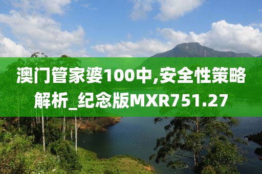 澳門管家婆100中,安全性策略解析_紀念版MXR751.27