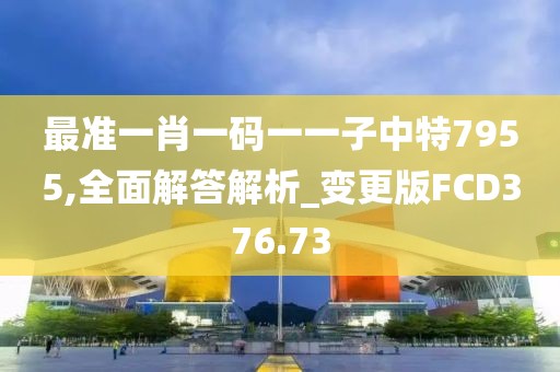最準一肖一碼一一子中特7955,全面解答解析_變更版FCD376.73