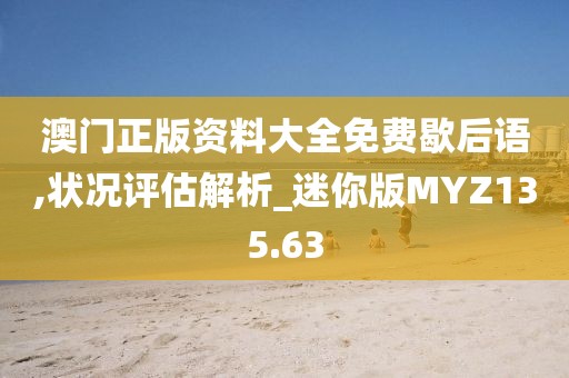 澳門正版資料大全免費歇后語,狀況評估解析_迷你版MYZ135.63