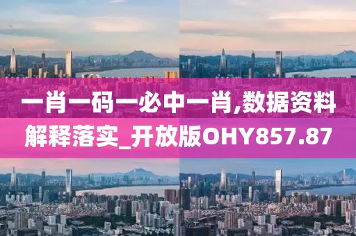 一肖一碼一必中一肖,數據資料解釋落實_開放版OHY857.87