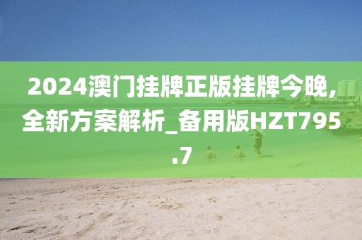 2024澳門掛牌正版掛牌今晚,全新方案解析_備用版HZT795.7