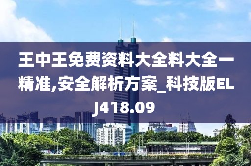 王中王免費資料大全料大全一精準,安全解析方案_科技版ELJ418.09
