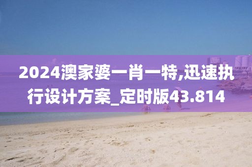 2024澳家婆一肖一特,迅速執行設計方案_定時版43.814