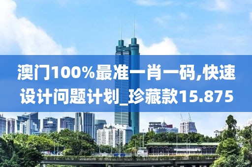 澳門100%最準一肖一碼,快速設計問題計劃_珍藏款15.875
