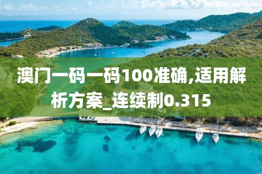 澳門一碼一碼100準確,適用解析方案_連續制0.315