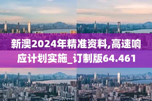 新澳2024年精準資料,高速響應計劃實施_訂制版64.461