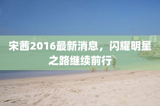 宋茜2016最新消息，閃耀明星之路繼續前行