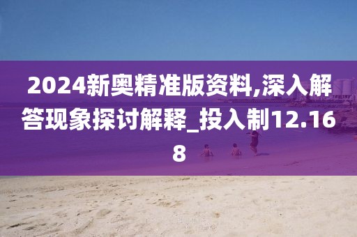 2024新奧精準版資料,深入解答現象探討解釋_投入制12.168