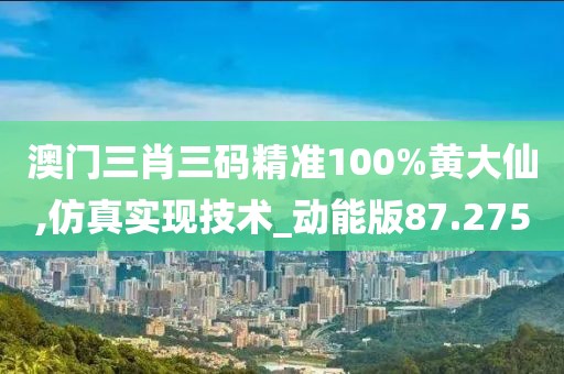 澳門三肖三碼精準100%黃大仙,仿真實現技術_動能版87.275