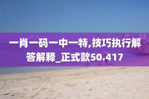 一肖一碼一中一特,技巧執行解答解釋_正式款50.417