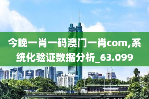 今晚一肖一碼澳門一肖com,系統化驗證數據分析_63.099