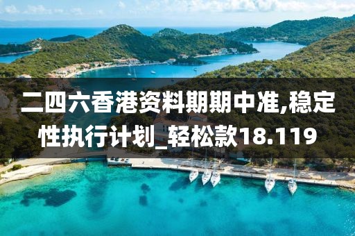 二四六香港資料期期中準,穩定性執行計劃_輕松款18.119