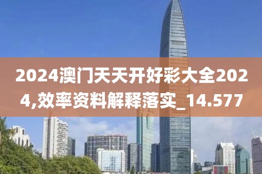2024澳門天天開好彩大全2024,效率資料解釋落實_14.577