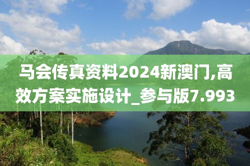 馬會傳真資料2024新澳門,高效方案實施設計_參與版7.993