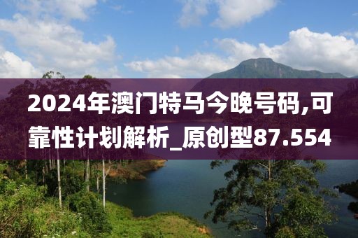 2024年澳門特馬今晚號碼,可靠性計劃解析_原創型87.554