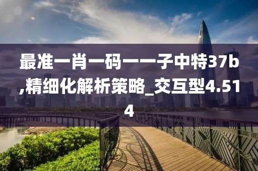 最準一肖一碼一一子中特37b,精細化解析策略_交互型4.514